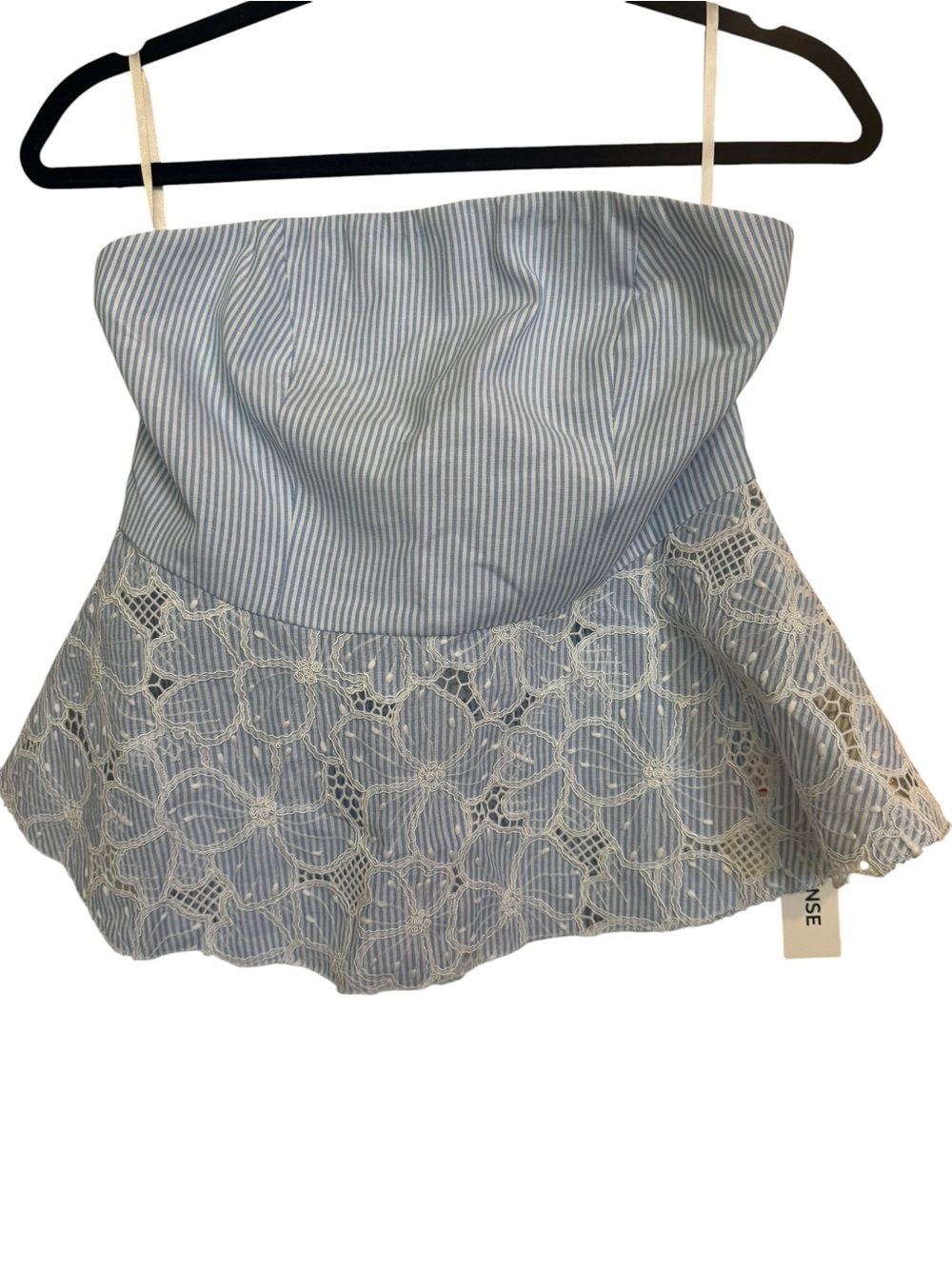 Commense SET Lace Panel Striped Top & Midi Skirt Set - Picture 6 of 16